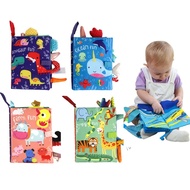 Newborn Cloth Books Kids Baby Toys 0 12 Months Early Learning Develop Cognize Reading Puzzle Educational Fabric Book игрушк 1