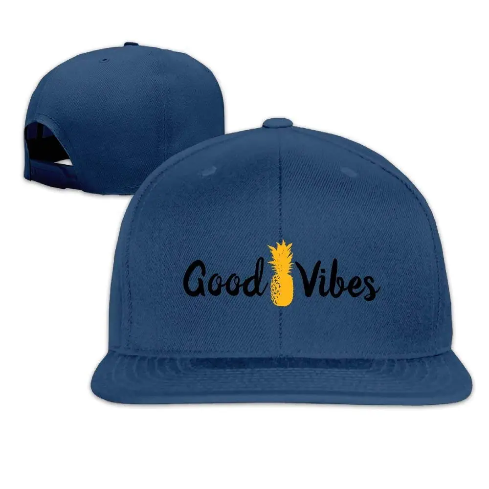 Регулируемая бейсболка унисекс с плоским козырьком Good Vibes Pineapple