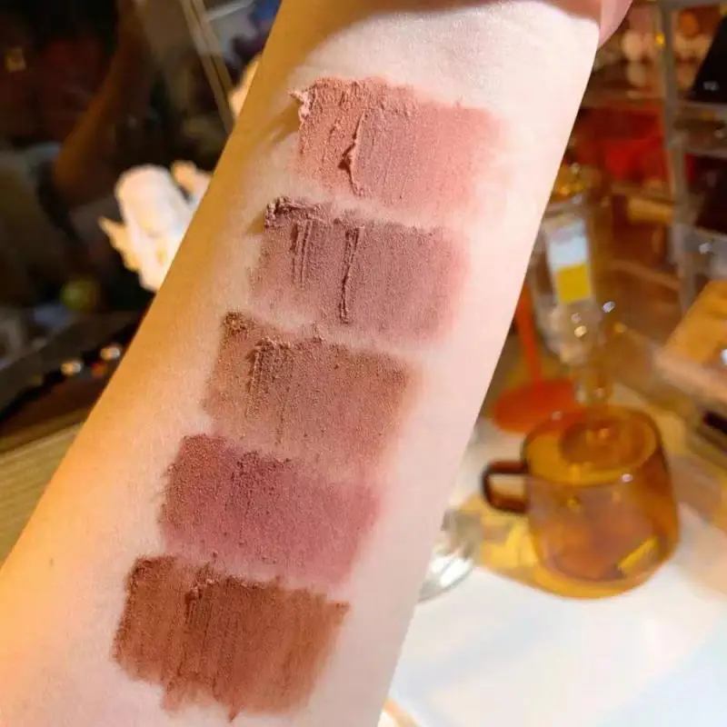 Velvet Matte Lipsticks Chestnut Mud Lip Mousse Lip Glaze Long Lasting Orange Milk Tea Bean Paste Color Cosmetic 1PC TSLM2 lip gloss lip makeup