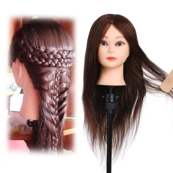 

26" 100% Hair Practice Manikin Head Hair Salon Head With Hair Clamp Holder Hair Salon School Salon & Spa Equipment