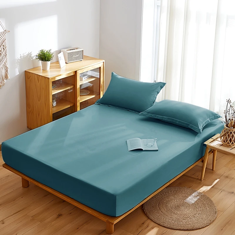 Popxstar New Satin Fitted Sheet European Style Rayon Mattress Cover Elastic Band Bed Sheet King 140x200 160x200 No Pillowcase Beddings