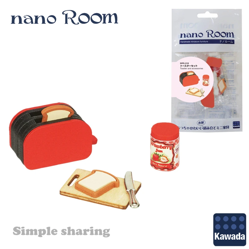 Kawada Nano Room Handmade Miniature Furniture NanoRoom NRS-018 Toaster And Accessories DIY Wooden Assembling Toy | Игрушки и хобби