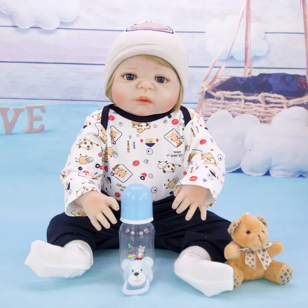 Boneca reborn boy 57 см реалистичный полностью силиконовый винил Reborn Baby Doll для продажи реалистичные bebe reborn menino Playmate подарки