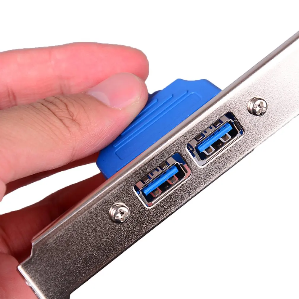 USB 3,0 обратно Панель скользящая Скоба для 20-контактный разъем кабеля 2-Порты и разъёмы супер-Скорость USB 3,0 5 ГБ/сек. USB 3,0 хост и устройство