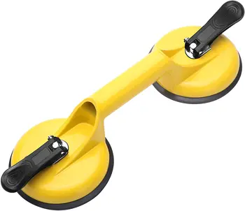 

Premium Quality Heavy Duty Aluminum Suction Cup Plate Double Handle Professional Glass Puller/Lifter/Gripper hand tool