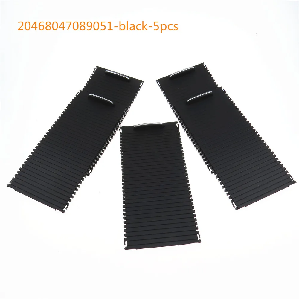 

SCJYRXS Qty5 Black Armrest Central Console Louver Cup Drink Holder Curtain for Mercedes C/E-Class W204 S204 W212 2046804708905