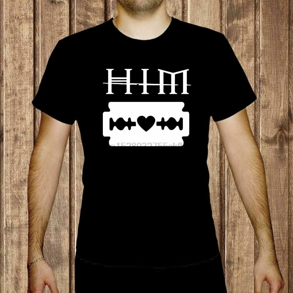 

HIM Band Logo MEN BLACK t-shirt MUSIC BAND HIM logo clothing unisex shirt man