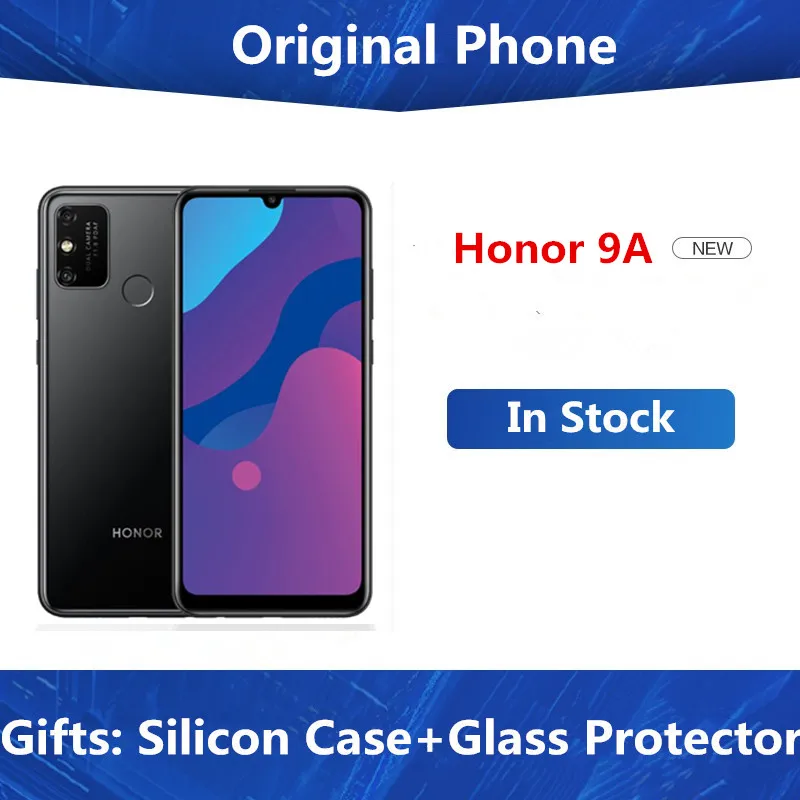 Оригинальный Honor 9A 4G LTE мобильный телефон MTK6765 Android 10,0 6,3 "IPS 1600X720 4 Гб RAM 128 ГБ ROM 5000 мАч Распознавание отпечатков пальцев лица|Смартфоны и мобильные телефоны| | АлиЭкспресс