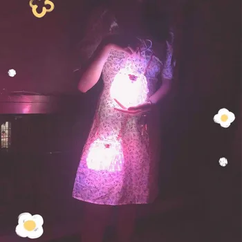 

Luminous Handbags Girls Playhouse Cosplay Toys Crossbody Bags with Light Handmade Street Square Outdoor Night Toys Birthday Gift