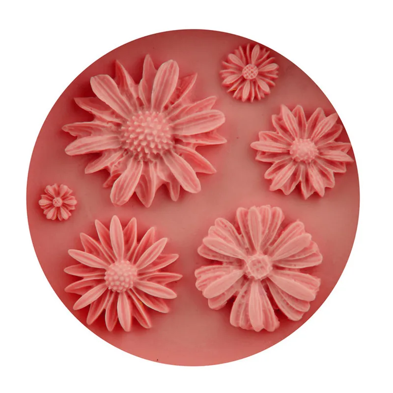 

3D Flower Silicone Soap Mold Making Sunflower Fondant DIY Form Cake Mold Chocolate Decorating Tools