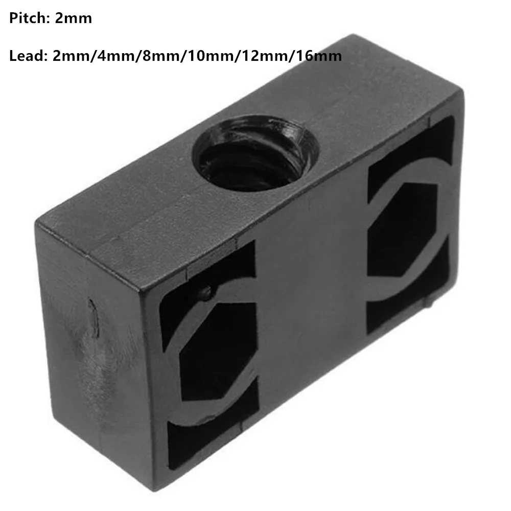 3D Printer T8 8mm Lead 2mm Pitch 2mm/4mm/8mm/10mm12mm/14mm/16mm T Thread POM Trapezoidal Screw Nut Block | Компьютеры и офис