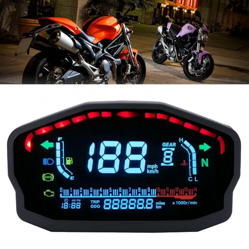Universale Moto Schermo A Colori Lcd Tachimetro Digitale Tachimetro Contachilometri Ддля Tatachimetro Motos