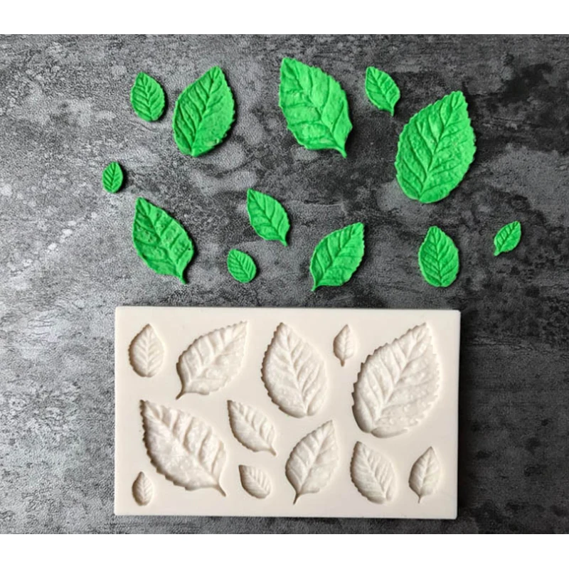 Сахарные 1 шт листьев Силиконовая Форма Fondant mold торт декоративные инструменты
