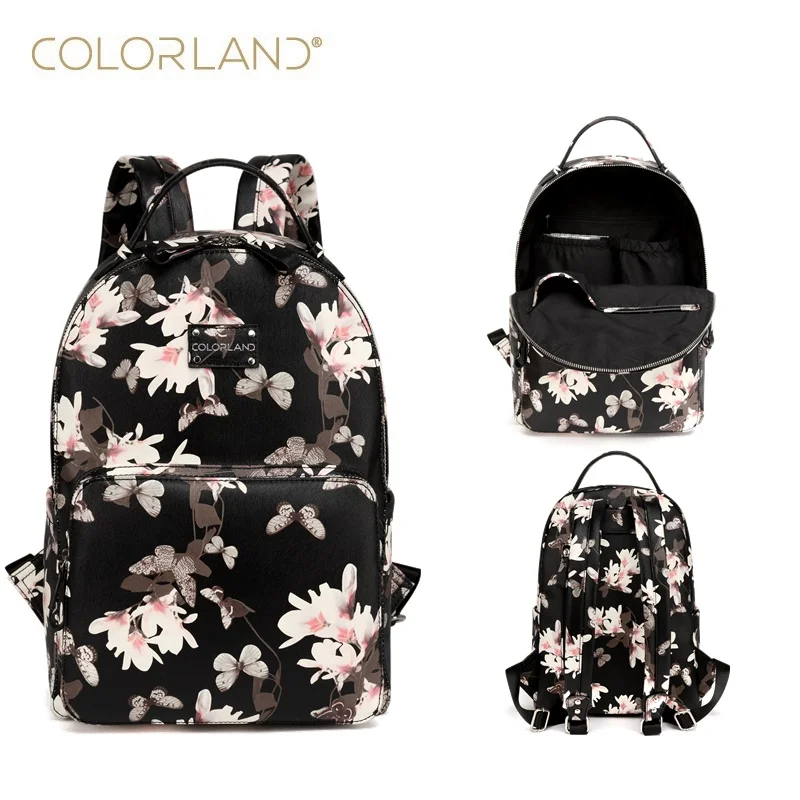 Colorland цветок мода Мумия подгузник для беременных сумки рюкзак из искусственной кожи водонепроницаемый дорожный подгузник сумка для мамы