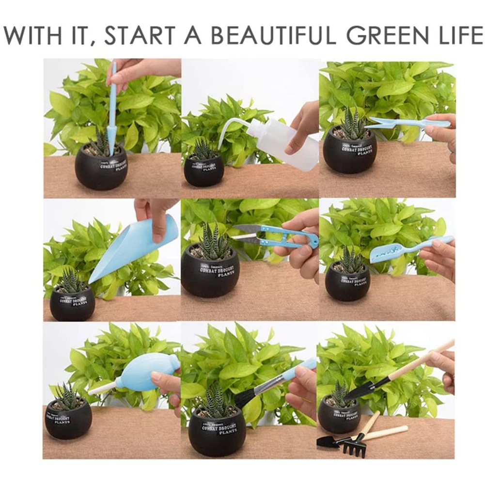 3/7/12/14/16Pcs Garden Planter Kit Succulent Planting DIY Transplant Seedling Tool Bonsai Fertilizer Drilling Device Garden Tool