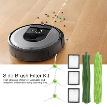 

Cleaner Machine Main Brush Kit Side Brush Filter Replacement Parts Fit for iRobot i7 Robot Cleaner Sweeping Robot Accessories
