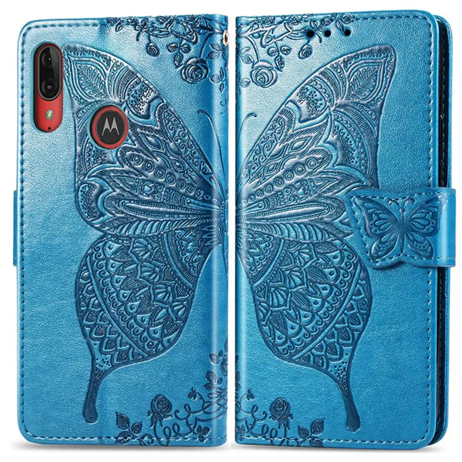E6 Plus 3D Бабочка Флип Бумажник из искусственной кожи чехол для Moto E6 Plus чехол из искусственной кожи чехол для Motorola Moto E6 Plus чехол для телефона