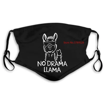 

No Drama Llama Funny Animal Quote Mens Quality Men Printing Plus Size Mask women kid's PM2.5