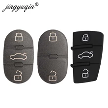 Jingyuqin для Audi, Кнопочная накладка 2/3, кнопка для Audi A3, A4, A5, A6, A8, Q5, Q7 T, пульт дистанционного управления, брелок, чехол, сменная накладка