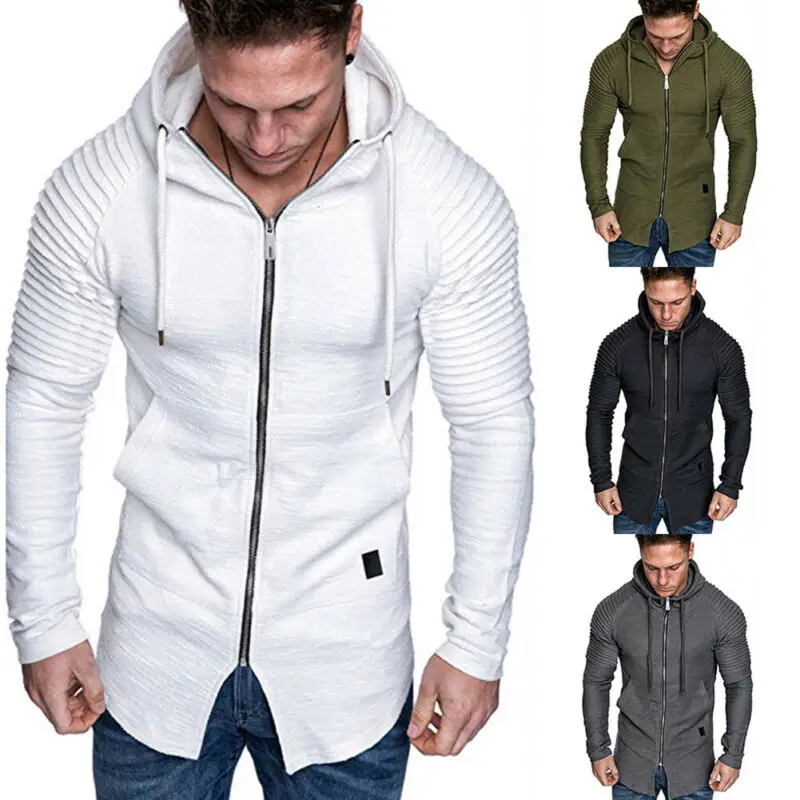 2019 Autumn Modis Men's Hooded Sweatshirts Slim Fit Long Sleeve Zipper Hoodies Muscle Top Casual White Male Coat Sweatshirt 2019 Autumn Modis Men's Hooded Sweatshirts Slim Fit Long Sleeve Zipper Hoodies Muscle Top Casual White Male Coat Sweatshirt