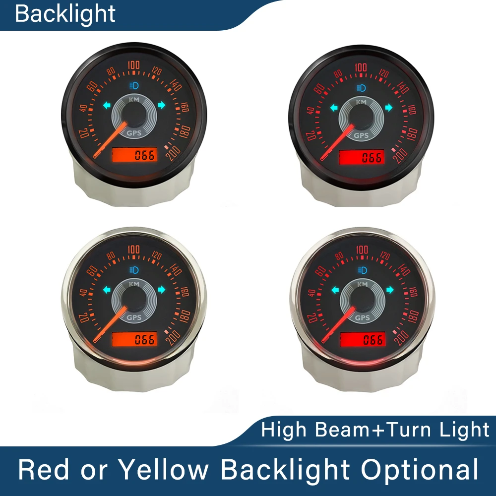Compteur De Vitesse Moto Par Satellite Eling – Compteur De Vitesse Gps Universel, 85mm, 160/200 Km/h, 150/160mph,  Pour Voiture Et Moto, Kilométrage Total Réglable 9-32 Avec Rétro-éclairage  - Compteurs De Vitesse - AliExpress