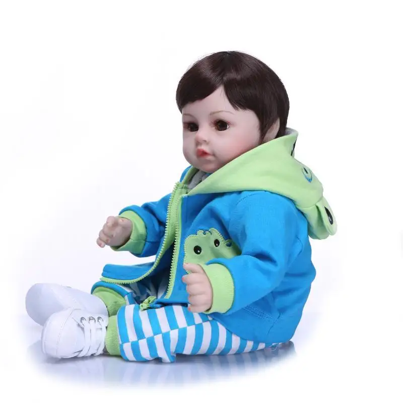 Reborn Baby Boneca 55 см Мягкая силиконовая Реалистичная кукла с лягушкой костюм Reborn Baby куклы реалистичные Новорожденные Bebes куклы игрушки подарок