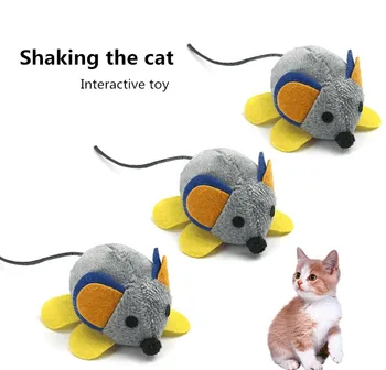 

Pet Toys New Mice Plush Toy Mouse Interaction Vibration Cat Toys Pet Supplies Funny Cat Cute Mice & Animal Toys Qianyi