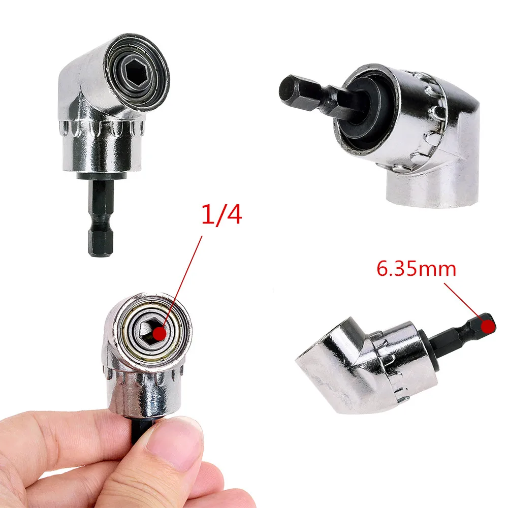 105 Degree Right Angle Drill Adapter Flexible Shaft Extension Bit for Screwdriver Hand Tools Magnetic Bit Socket Power Drill — view 3
