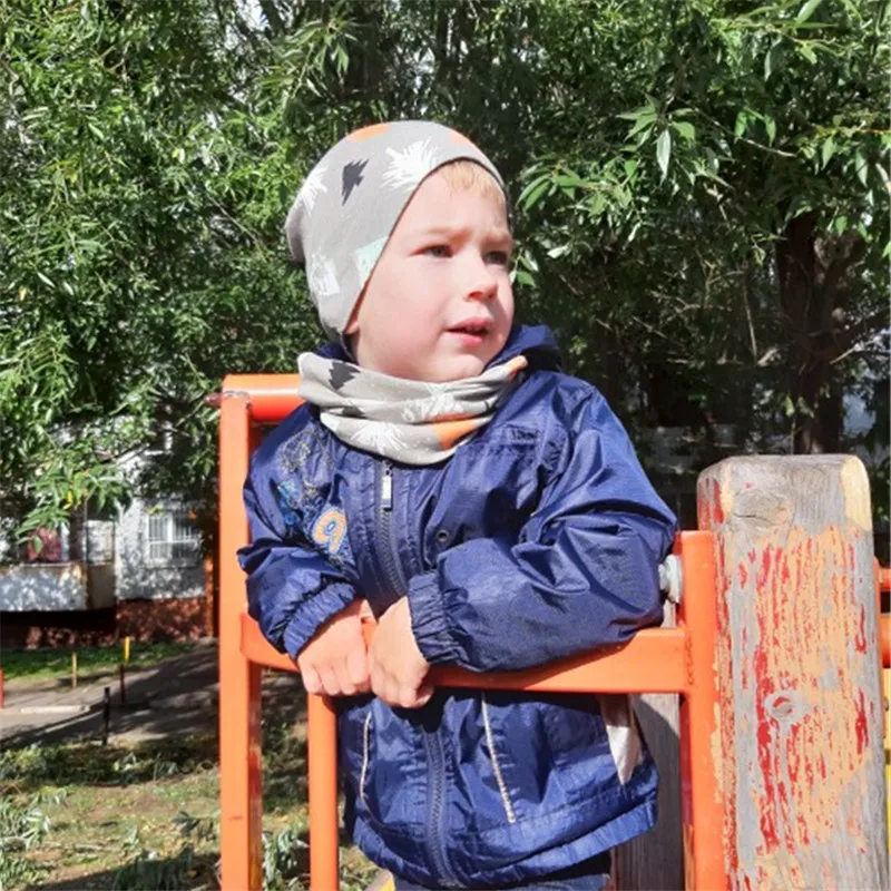 Kids boys girls cap scarf