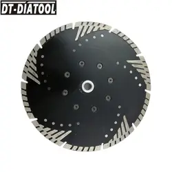 DT-DIATOOL 1 шт. 5/8-11 230 мм/9 "Горячая прессованная Алмазная турбо лезвие с наклонной защитой зубов бетон гранит диск для резки мрамора