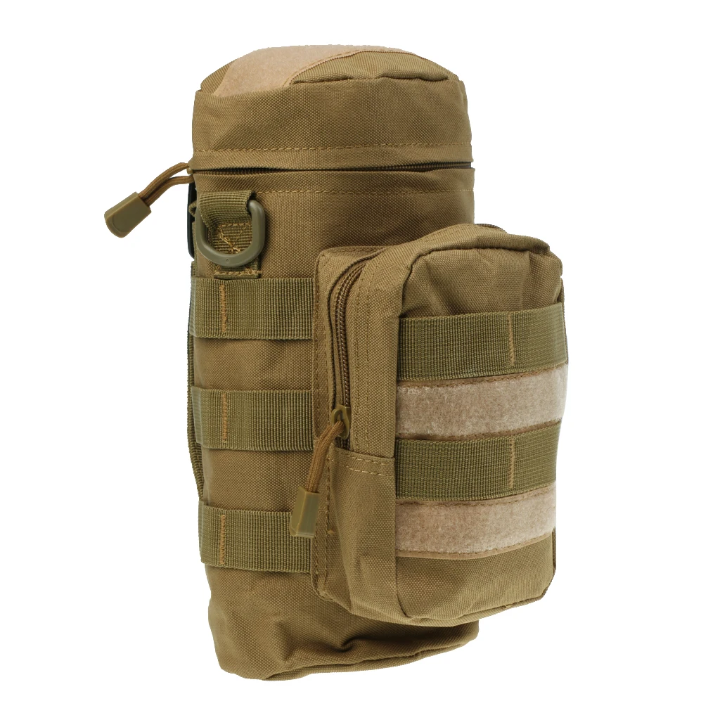 Coyote Tan Тактическая Военная походная Сумка Molle на молнии для бутылки воды чайник сумка - Цвет: Coyote Tan