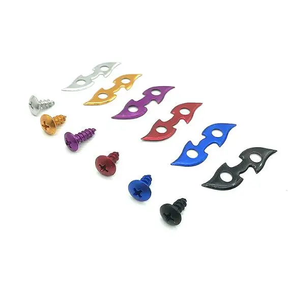 

Motorcycle accessories modification decoration parts 4pcs Plastic shell connection piece and 8pcs Color self tapping screw