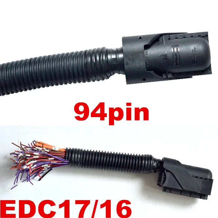 1 комплект 94 60 Pin/Way ECU/EDC17/16 машинный двигатель компьютерная плата разъем с полным кабелем провод косичка для Volkswagen Audi
