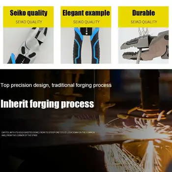 

9 Inch Multifunctional Tool Pliers Crimping Pliers Cabl Terminals Ring Grade Snap Industrial Crimpper Electrician Wire Stri I4A7