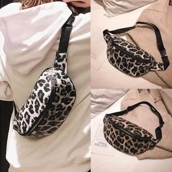 

Neutral Outdoor Zipper Leopard Print Shoulder Bag Sport Chest Pack Waist Bag Fanny Pack Travel Waist Festival Money Belt Pack /E