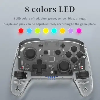 

Transparent Gamepad Wireless Switch Controller for Remote Pro Controller for Nintendo Switch Adjustable Turbo Vibration Motion