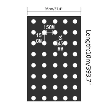 

95cmx10m 5 Holes Plastic Mulch Film Vegetable Plants Grow Greenhouse Keep Warm