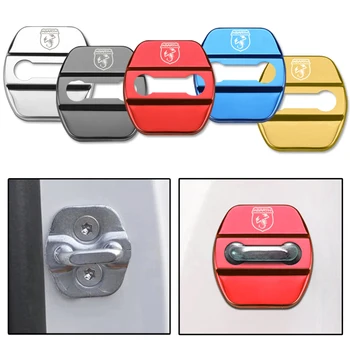 

4pcs/set Auto Door Lock Cover Case For Fiat abarth 500 500L 500X Viaggio Ottimo Bravo Car Styling Auto Accessories