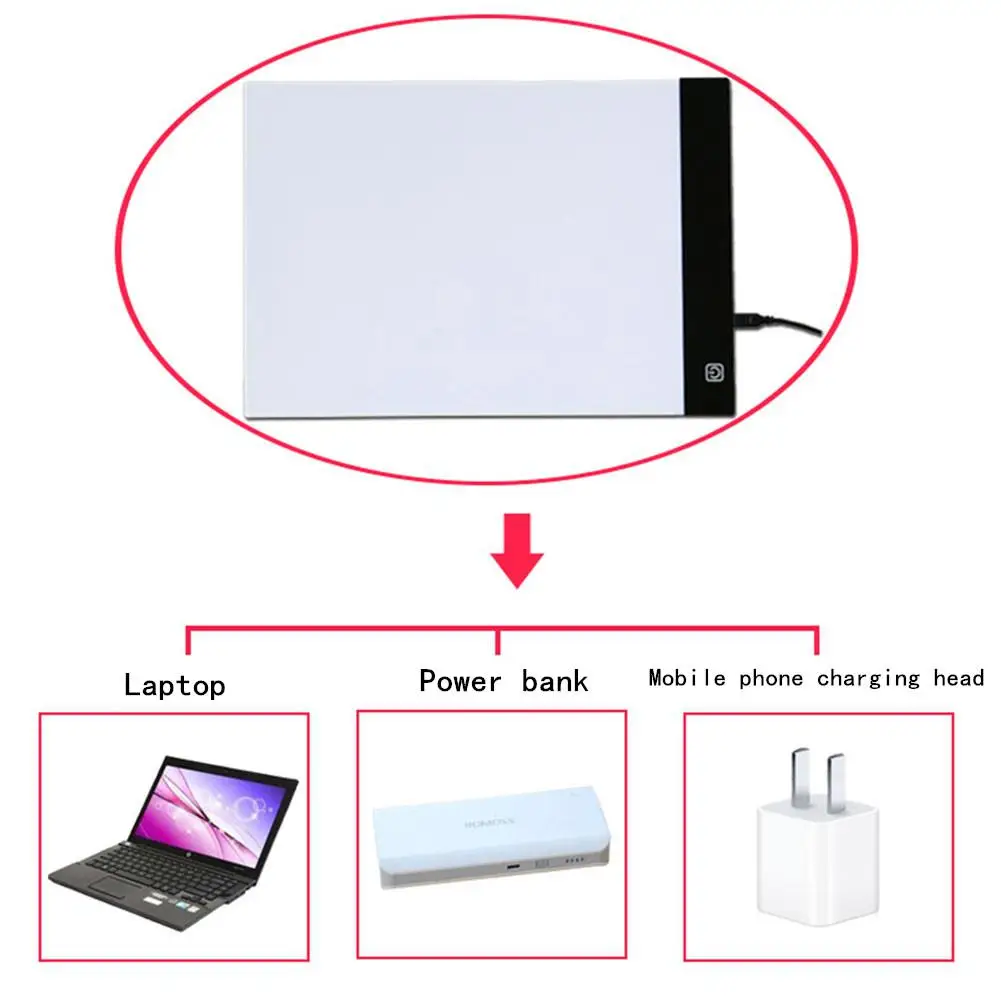 A4 светодиодный свет планшет Pad EU/AU/US/USB штекер алмаз для алмазной вышивки аксессуары для рисования крест инструмент для вышивания