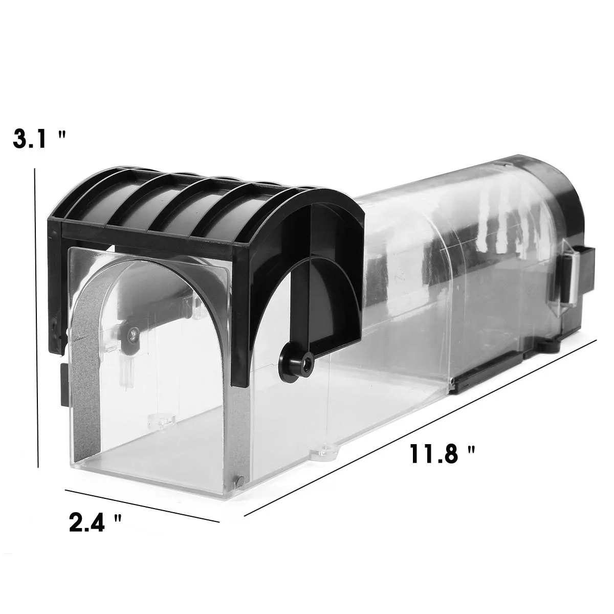 Transparent Automatic Lock Mousetrap Rat Traps Cage Reusable Smart Humane Live Mouse Trap No Kill Animal Pet Control