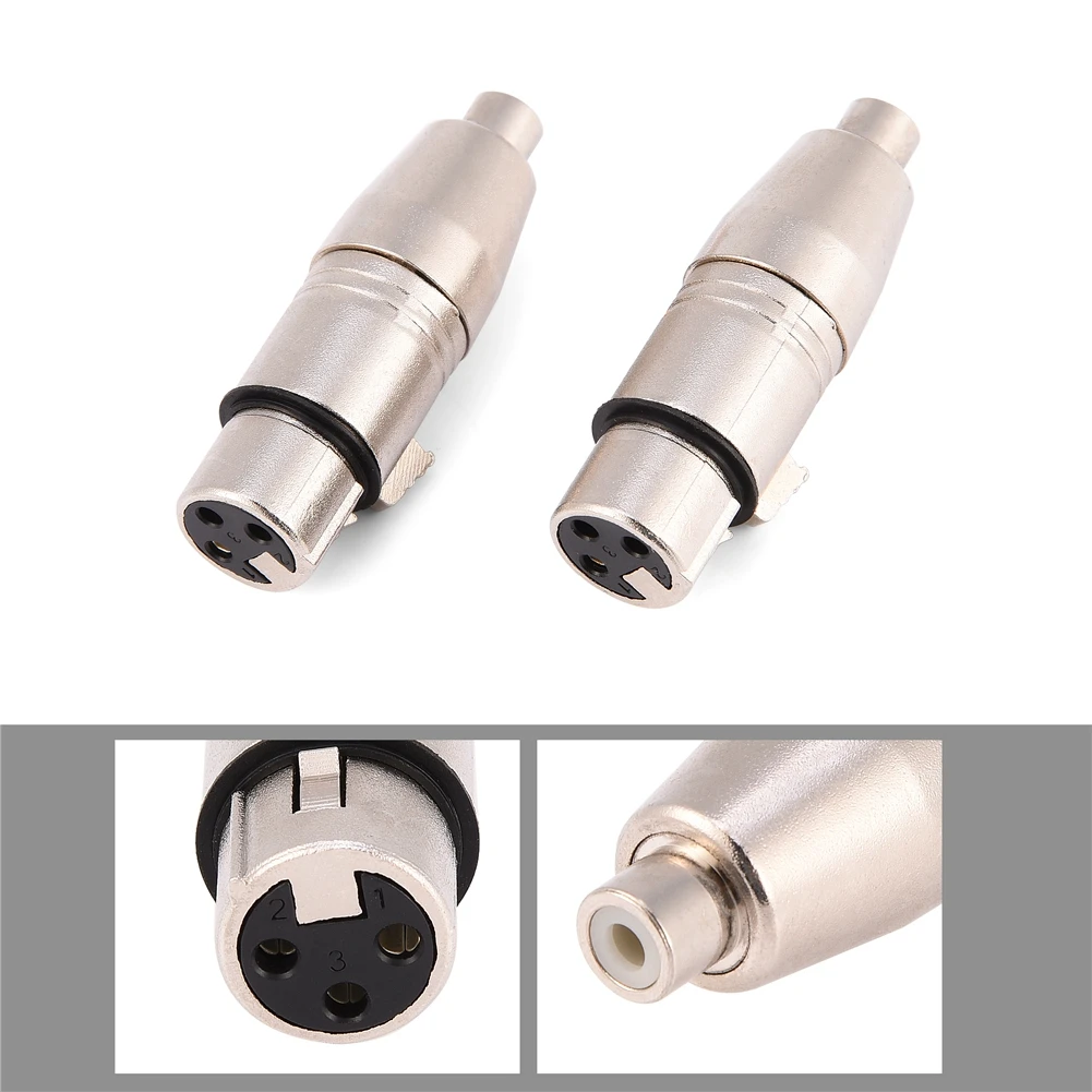 2 шт. разъем для подключения микрофона к женскому 3-контактный XLR RCA аудио разъем Адаптера Аксессуар для микрофона для игроков микшерные