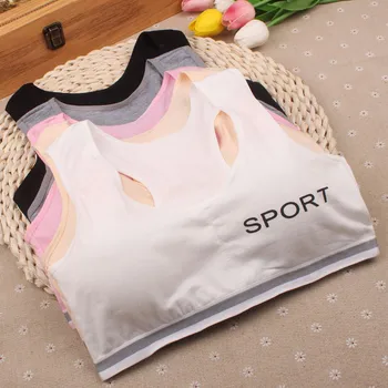 

Women Sports Bra Girls Lady Tank Tops Tees Sporting Camisole Cami Vest Female Fitness Workout Yoga Gym Running Bra 10-15T