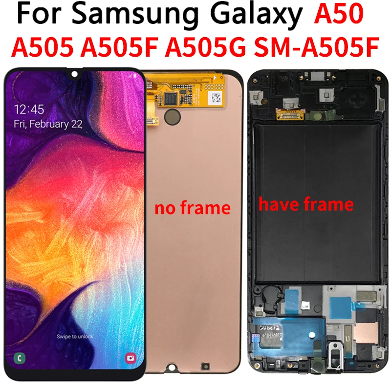 Оригинальный Super Amoled/TFT ЖК дисплей для Samsung Galaxy A50 A505F сенсорный экран с