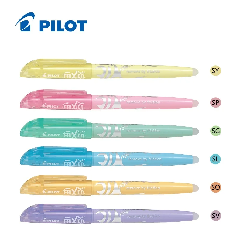 Pilot SW-FL Frixion Erasable Highlighters Soft Light Pastel Color Normal  Colour Highlighter School Study 18