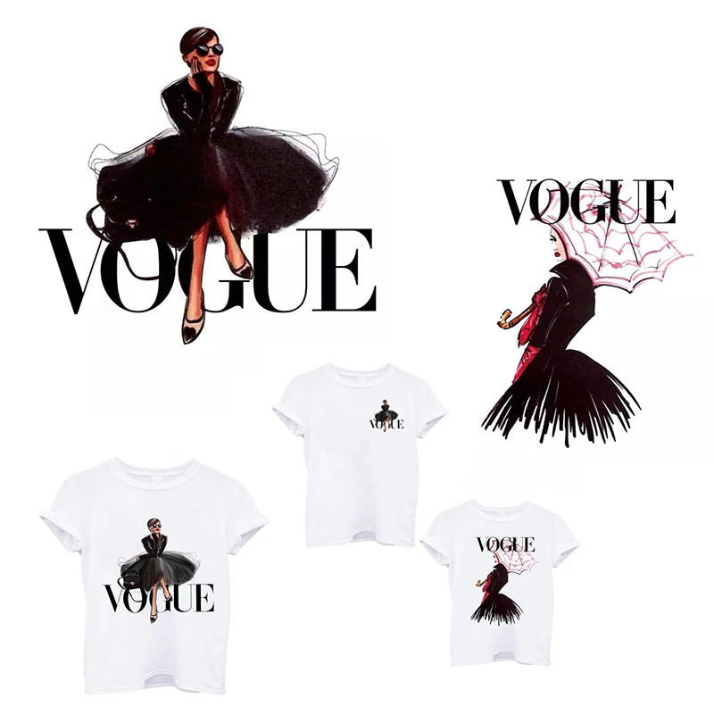 

Vogue Fashion Girl Patch On Clothes Heat-sensitive Patches On Clothes Heat Transfer Diy Stickers Sequin Stripe Patches Applique