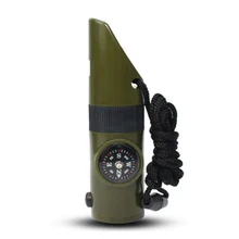 Hikin 7 в 1 аварийный выживания Спорт Мини Кемпинг практичный спасательный сигнал свисток пластиковый многофункциональный инструмент камуфляж цвет