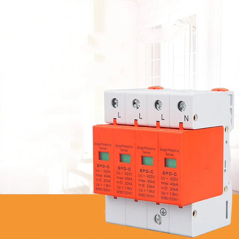 

80KA SPD House Surge Protector Device Protective Low-voltage Arrester Device