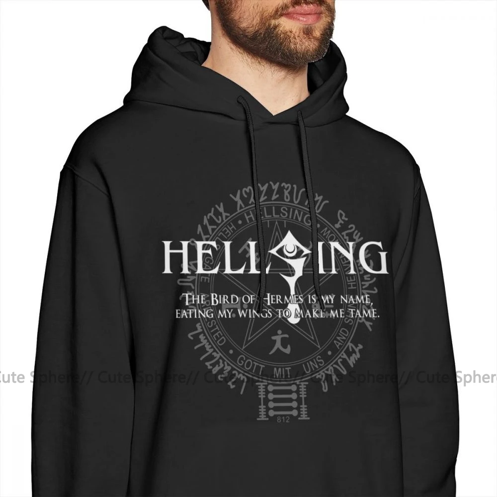 Hellsing худи Hellsing чехол для телефона больше толстовок мужской серый пуловер толстовка Хлопок Уличная длинная Осенняя крутая х Толстовка