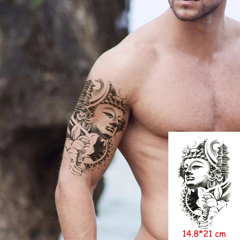 13 Waterproof Temporary Tattoo Sticker Holloween skull girl rose flower flash tatoo fake tattoos flash tatto Women / Men 14.8*21 cm - Цвет: 13