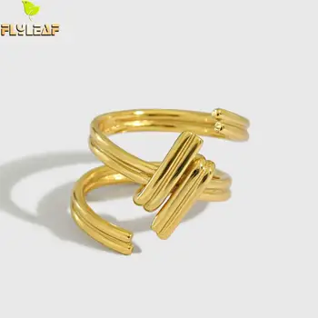 

925 Sterling Silver INS Popular Spiral Open Rings For Women Original Handmade Lady Ol Style Fine Jewelry Flyleaf